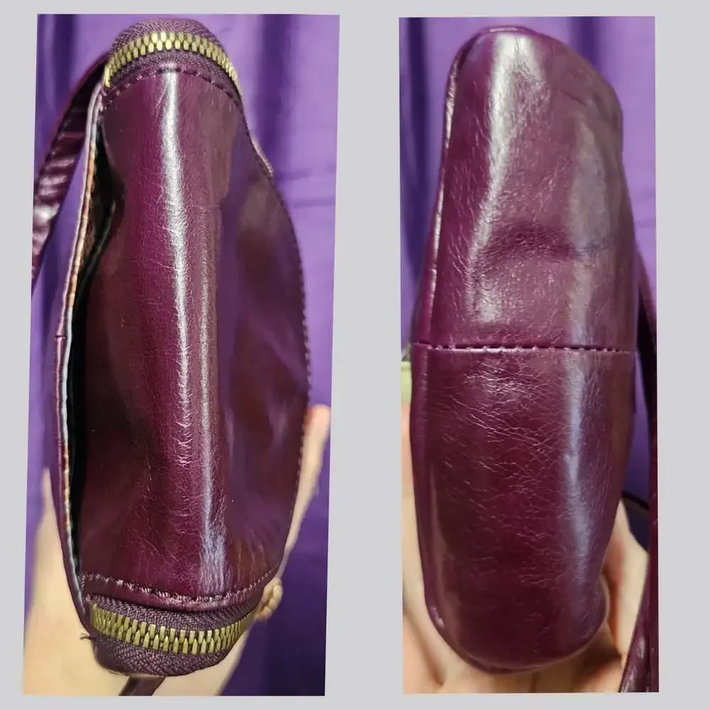 HOBO Fern Eggplant Vintage Hide Leather Crossbody Bag NWOT